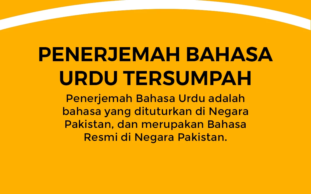 Penerjemah Bahasa Urdu Tersumpah