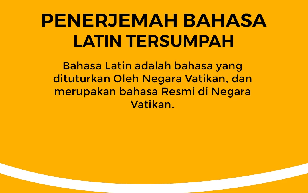 Penerjemah Bahasa Latin Tersumpah