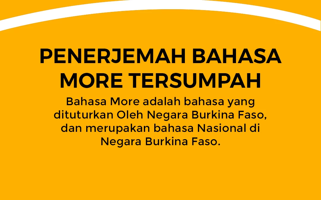 Penerjemah Bahasa More Tersumpah