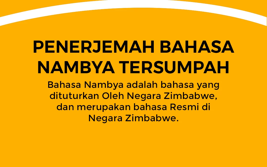 Penerjemah Bahasa Nambya Tersumpah